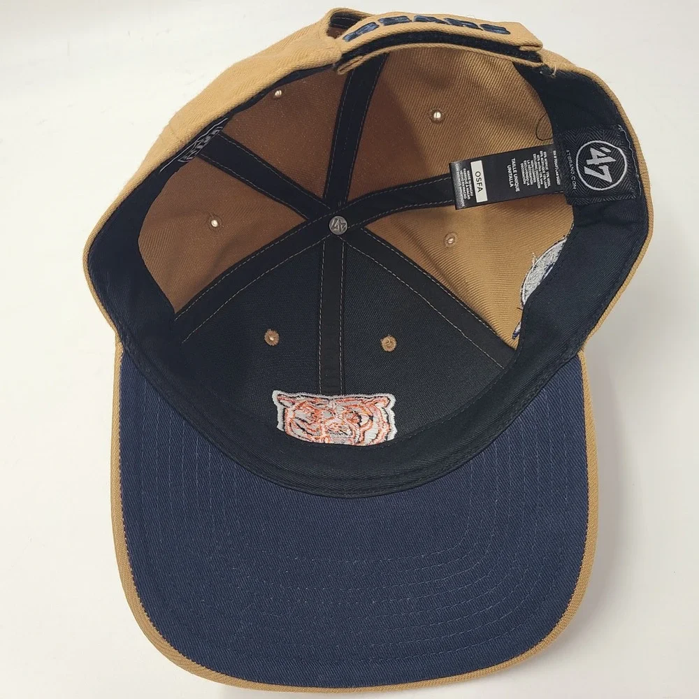 Chicago Bears Hat Adjustable 47 Brand MVP Brown NFL Super Bowl XX Patch Logo Men